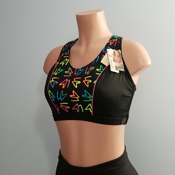 CACIQUE  HIGH IMPACT  BLACK SPORT BRA - Picture 2 of 6